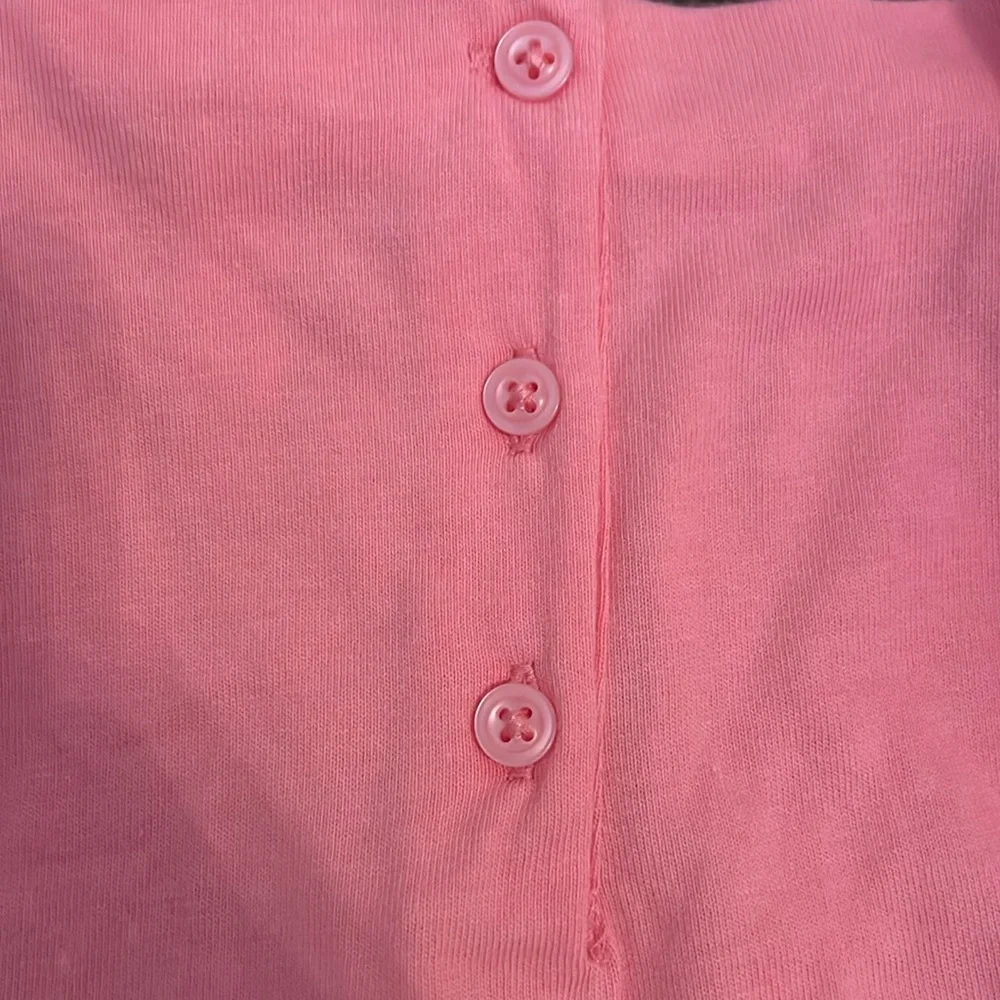 NWT Janie and Jack Pink Ruffled shirt with appliqué details!